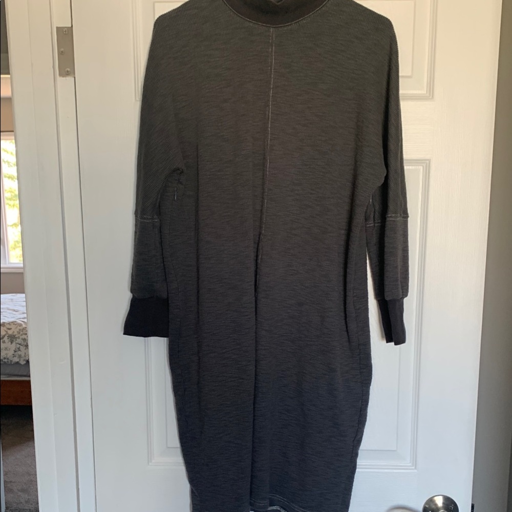 Elegant Charcoal grey dress.